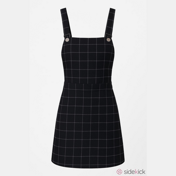 BeBop Dresses & Skirts - BeBop Black White Plaid Mini Jumper Dress XL